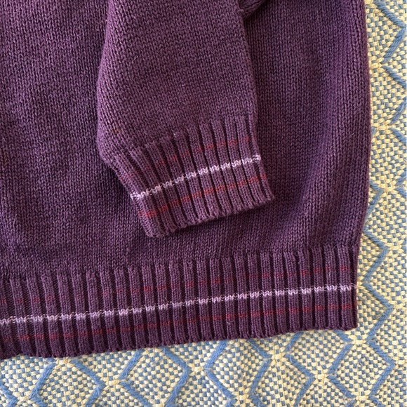 Casual Corner Annex Purple Snowflake Zip Up Sweater - Picture 7 of 11
